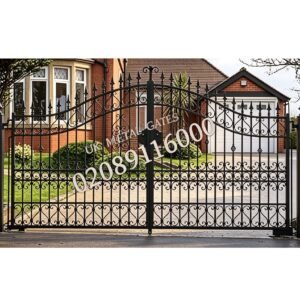 Ornate Bell Top Wrought Iron Driveway Gates UKMDG50