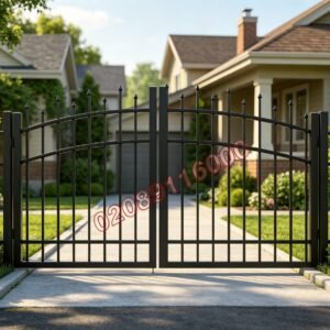 Simple Arch Metal Driveway Gates UKMDG70