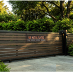Wood-Composite Horizontal Panel Sliding Gate