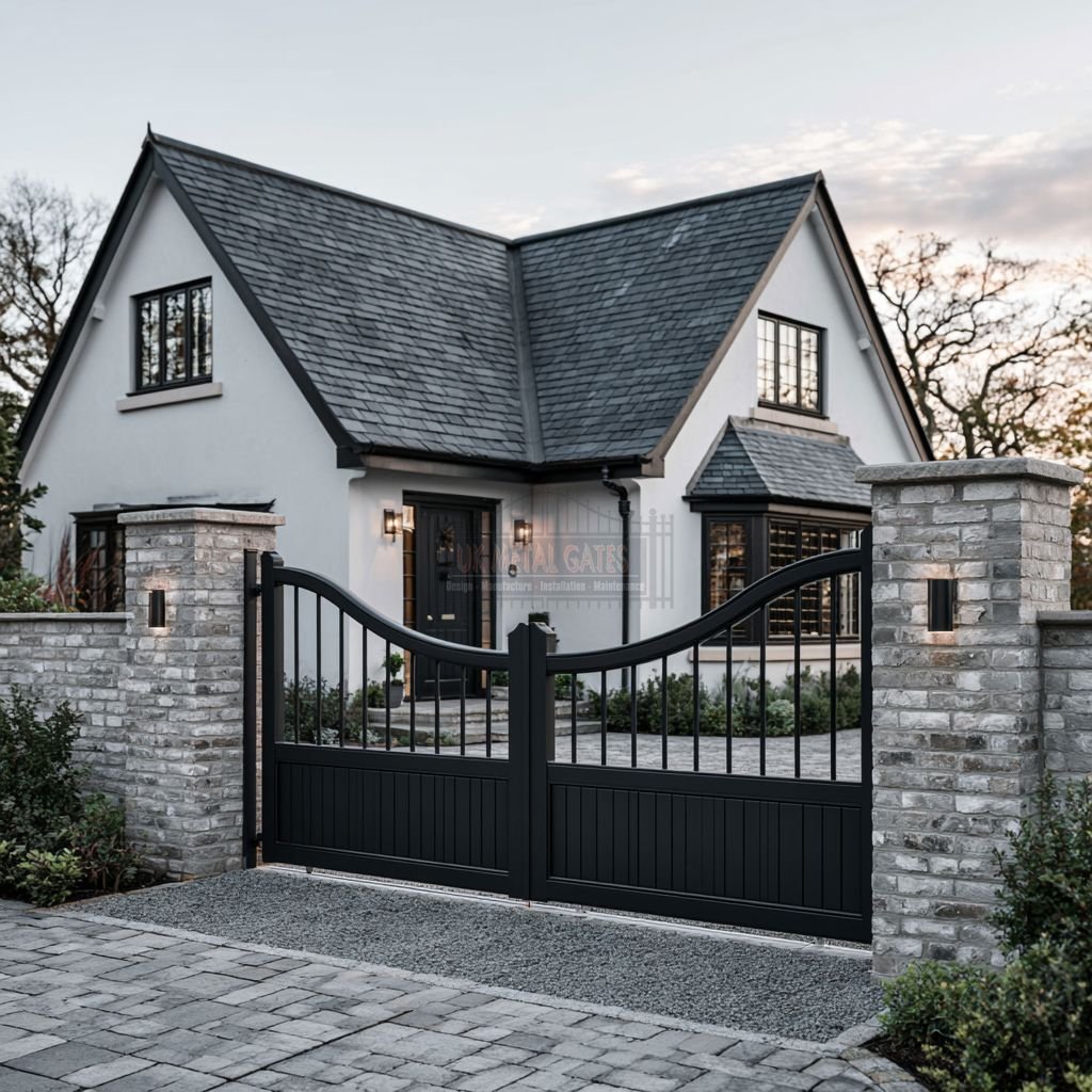 Contemporary High-Middle Aluminium Driveway Gates