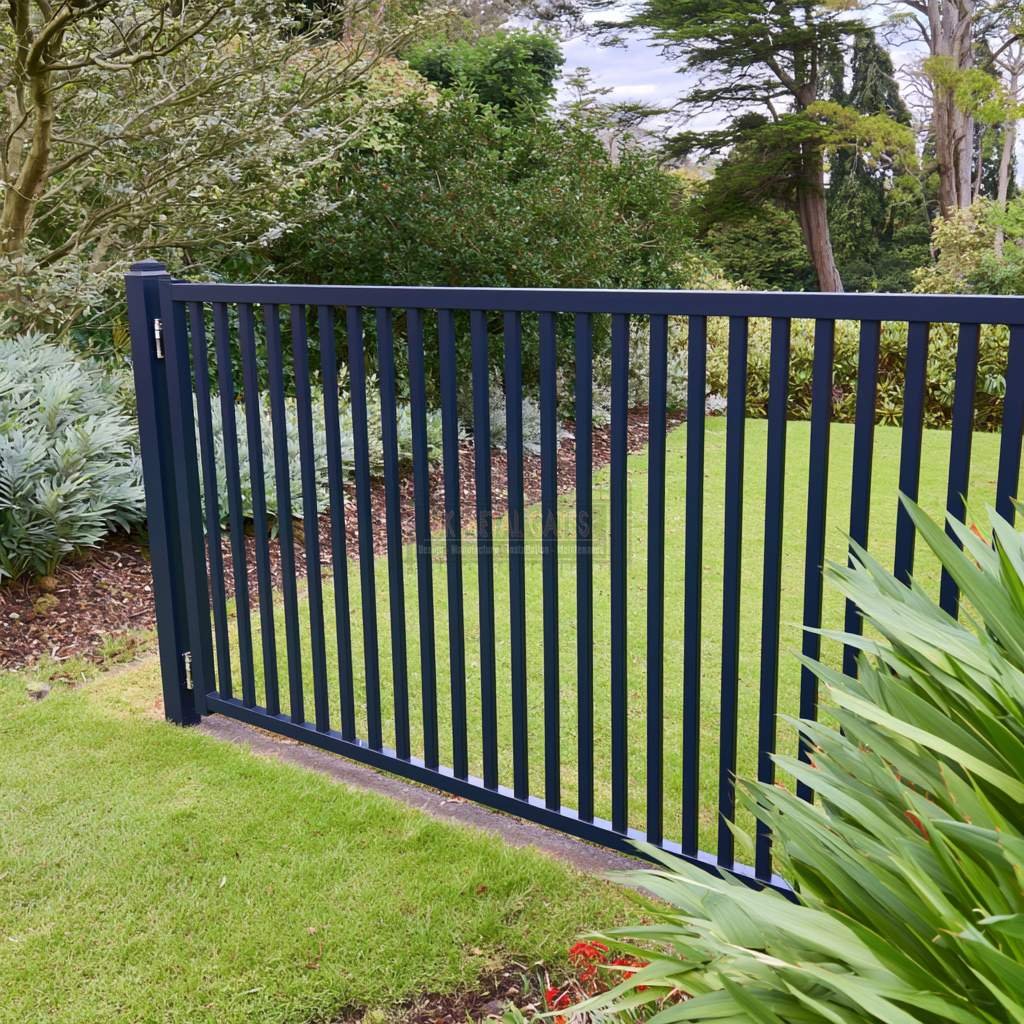 Aluminium Garden Gate – Solid Vertical Bar, Victorian terrace front garden