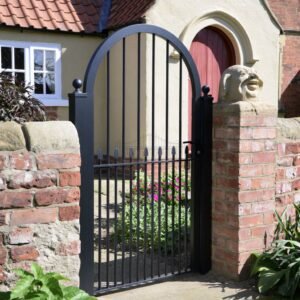 Aluminium Garden Gate – Arch-Top Vertical Bar, Eco-home garden entrance