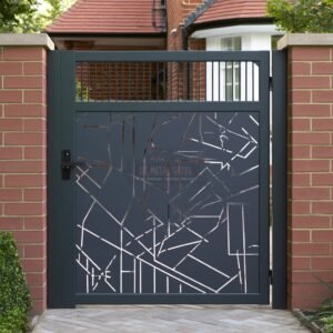 Aluminium Side Gate – Decorative Panel, Terraced house side return