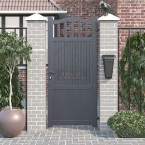 Aluminium Side Gate – Solid Panel, Coastal path side access route