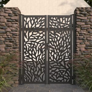 Aluminium Side Gate – Decorative Panel, Detached house side passage