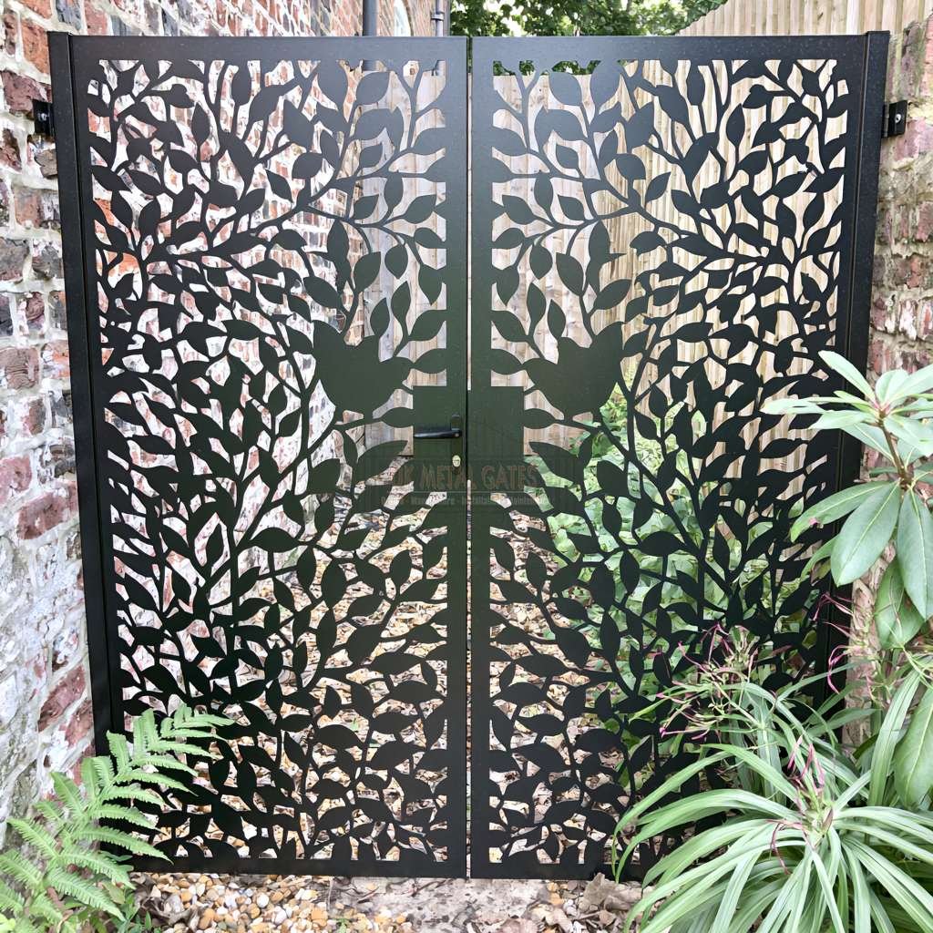 Aluminium Side Gate – Laser-Cut Panel, Church grounds side access