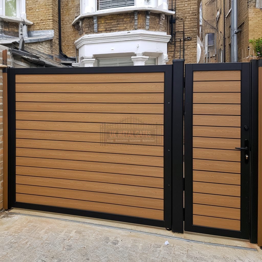 Oak Wide Board 3/4 Split Composite Driveway Gates