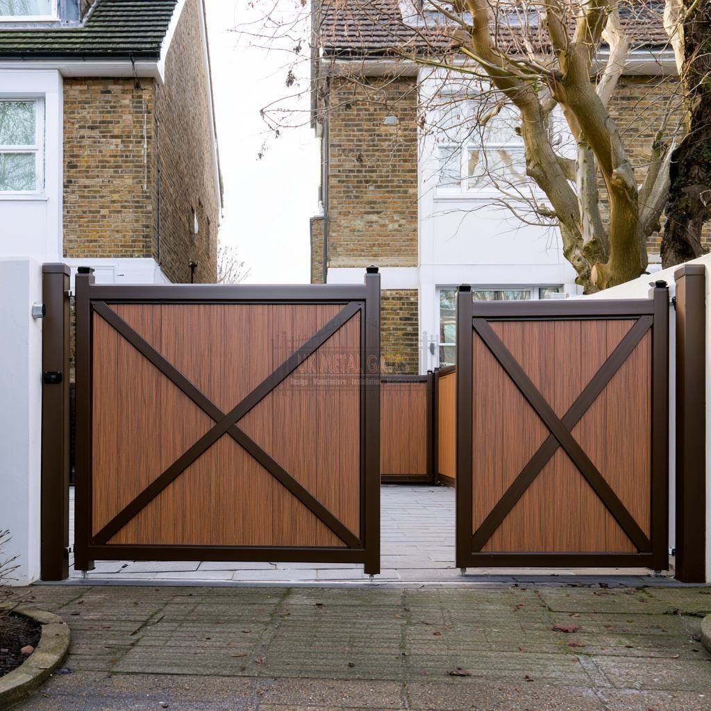 Oak Cross Brace 3/4 Split Composite Driveway Gates