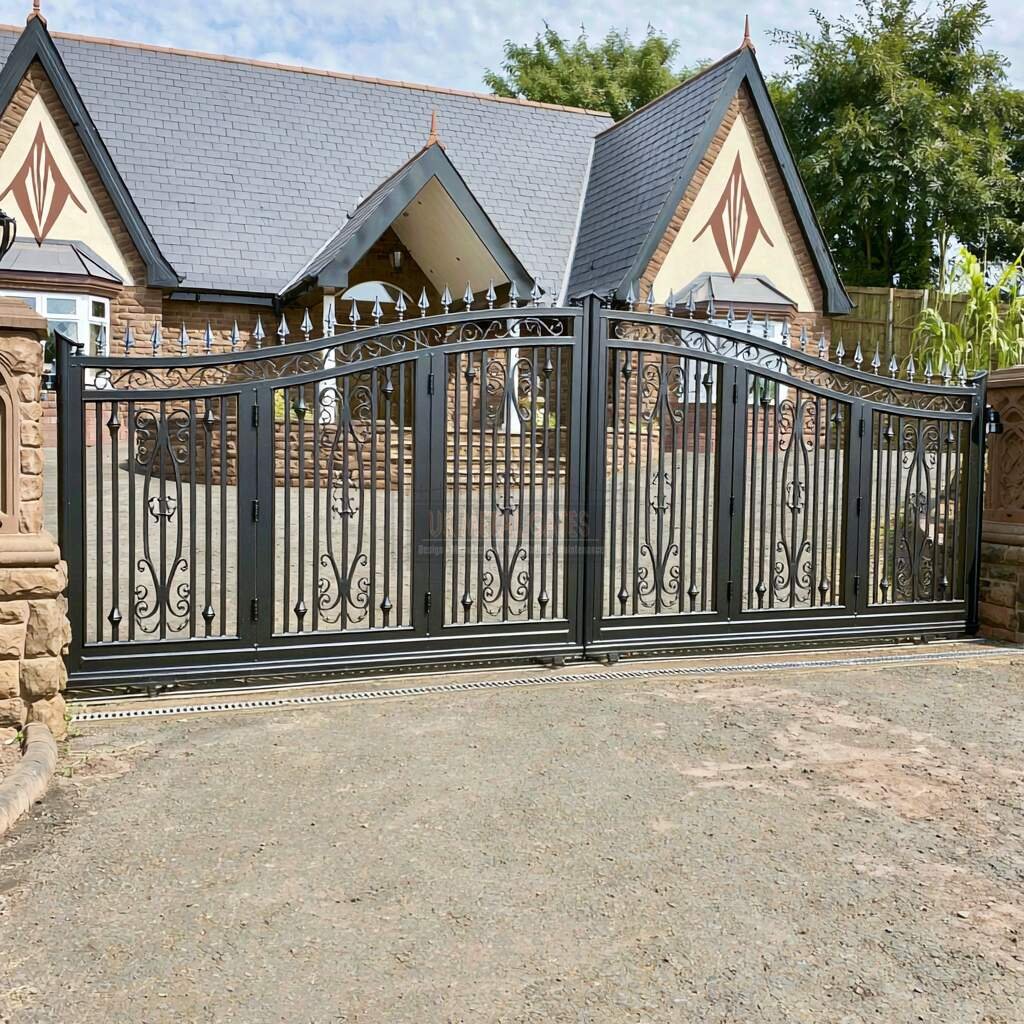 Ornate Bi-Fold Gate (6-Leaf) – Rural Farmhouse