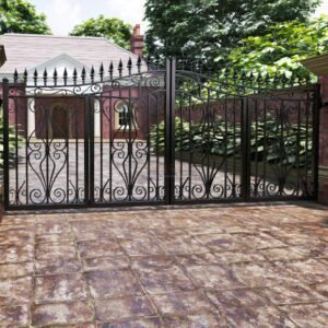 Ornate Bi-Fold Gate (6-Leaf) – Equestrian Estate