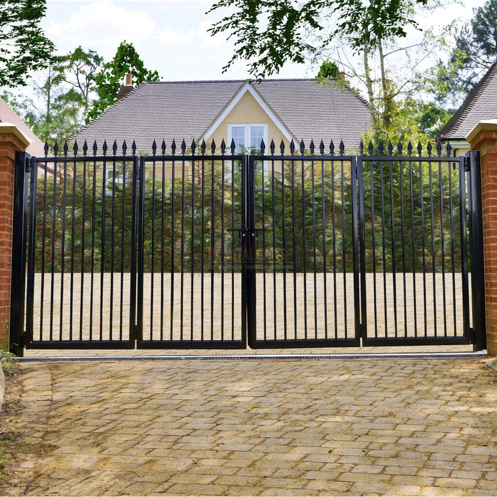 Ornate Bi-Fold Gate (6-Leaf) – Riverside Property