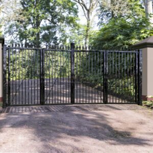 Ornate Bi-Fold Gate (6-Leaf) – Suburban Detached Home