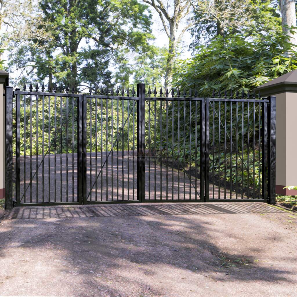 Ornate Bi-Fold Gate (6-Leaf) – Suburban Detached Home