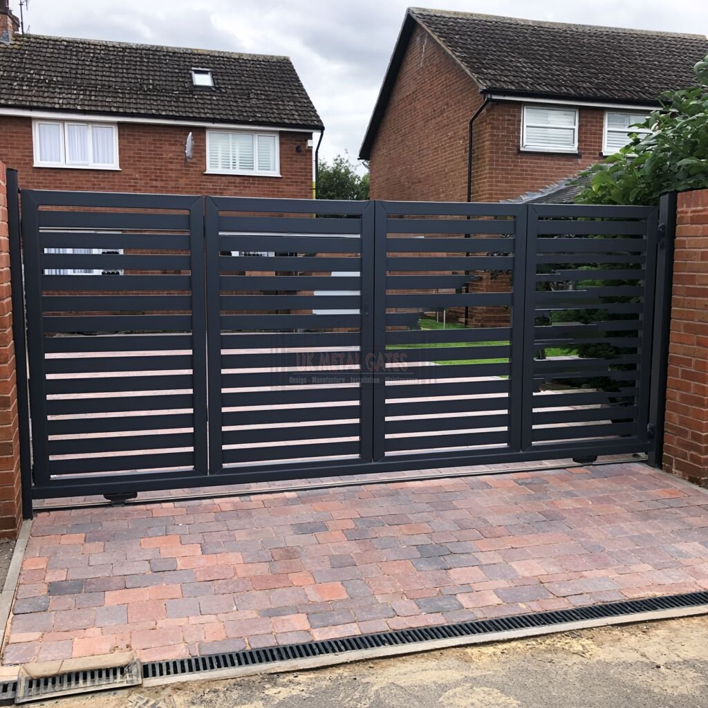 Slatted Bi-Fold Gate (6-Leaf) – Eco-Home