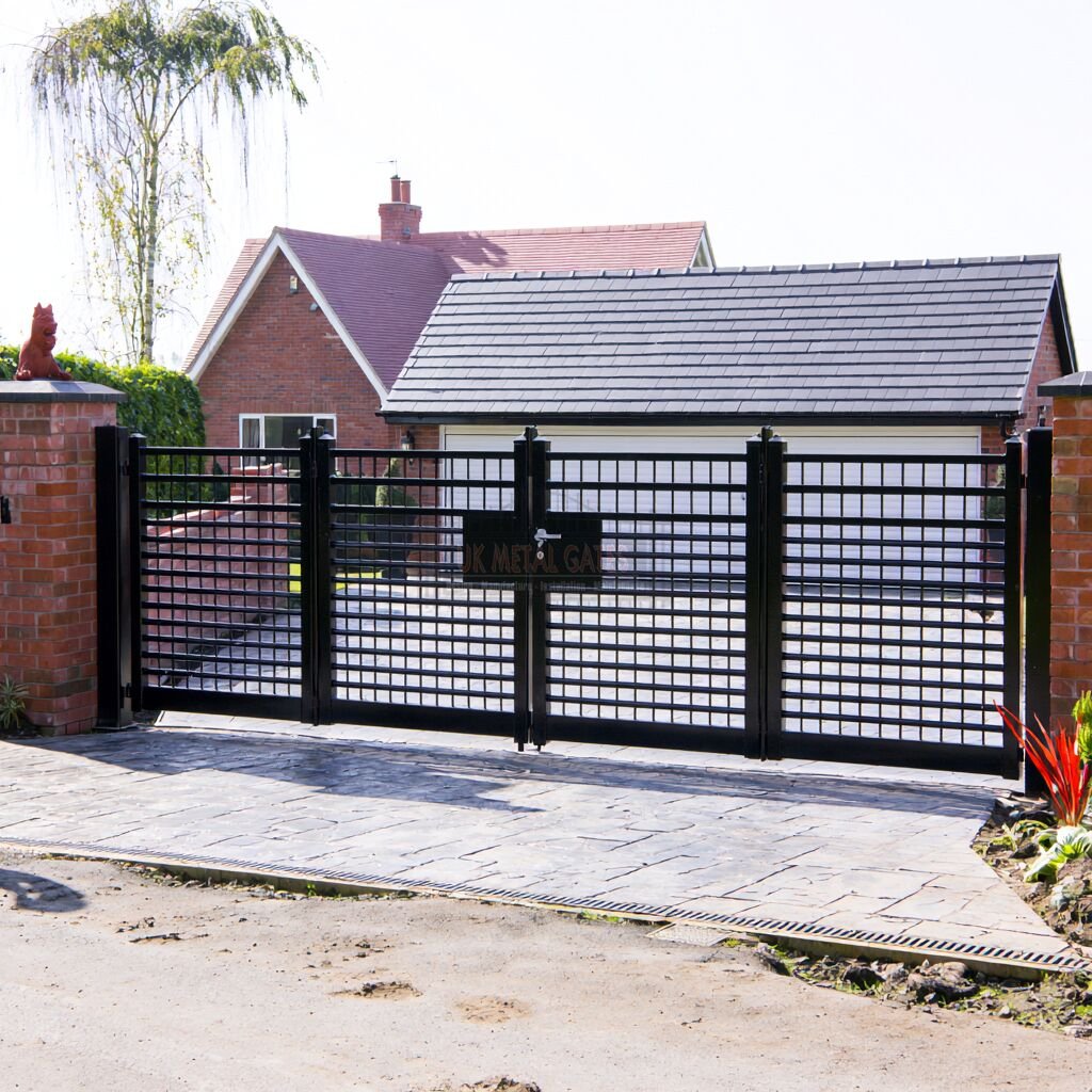 Slatted Bi-Fold Gate (6-Leaf) – Suburban Modern Semi