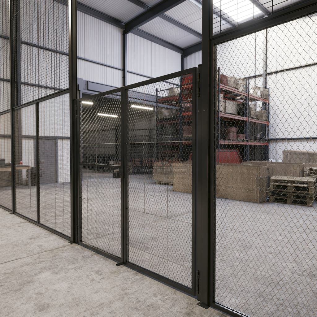 Mesh Double Gate for Data Centre Compound 4 ukmdg 19 warehouse mesh gates
