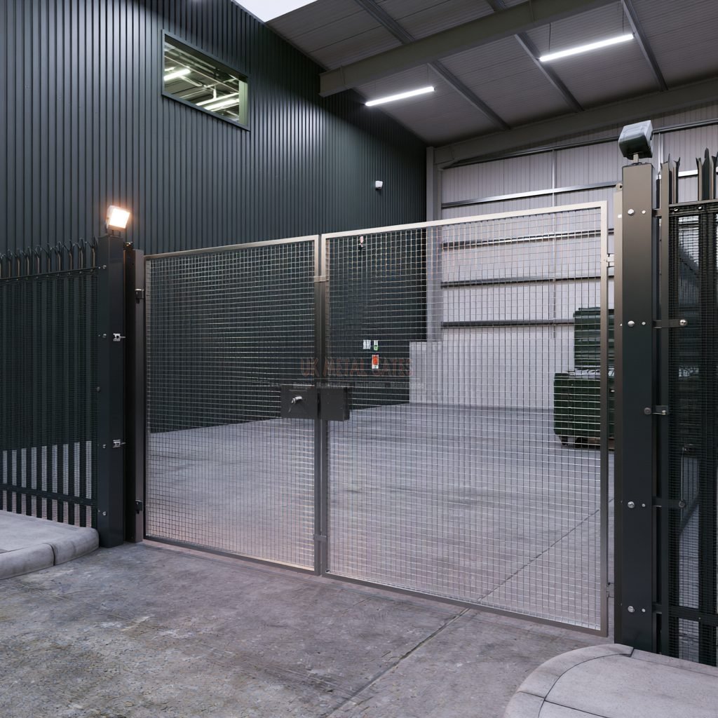 Mesh Double Gate for Utility Depot