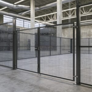 Mesh Double Gate for Construction Site Compound