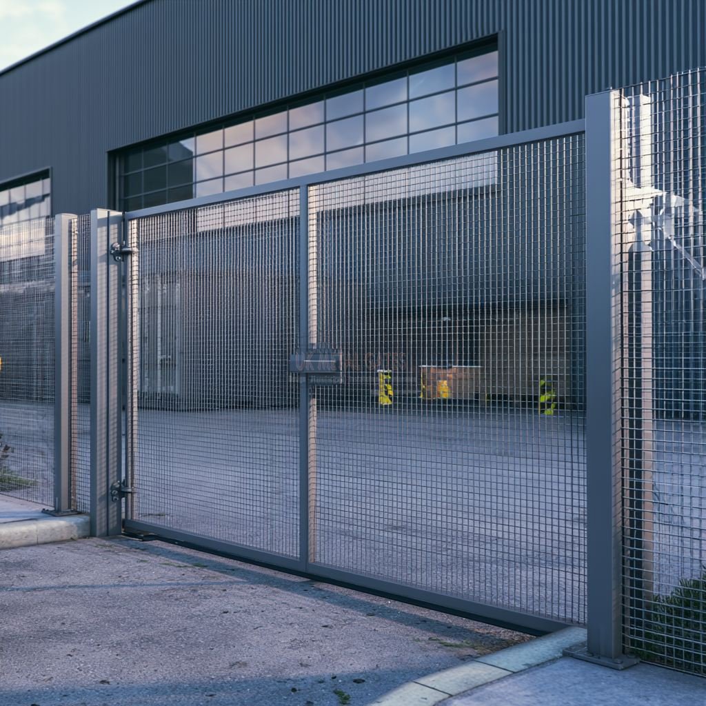 Mesh Double Gate for Self Storage Facility