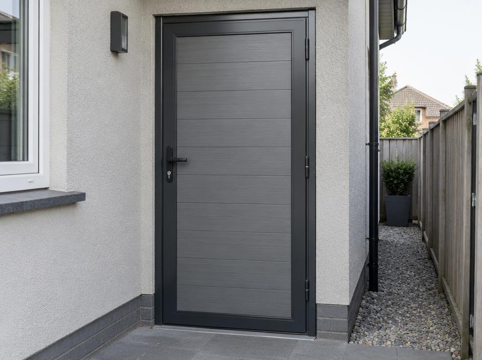 Composite infill external door